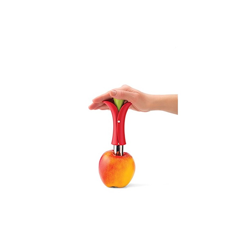 Joie Apfelentkerner "Blüte", Edelstahl, Rot/silber, 20 x 8 x 4