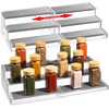 Oizeir Expandable Spice Organizer Rack (2-PACK) - 3-Tier - Clear