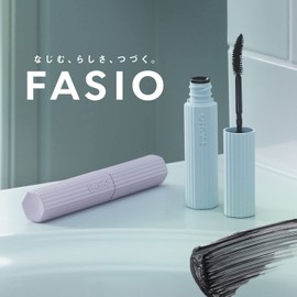 FASIO Permanent Curl Mascara, Hybrid (Volume), Waterproof, Remove with Hot Water, 01, Black, 0.2 oz (6 g)