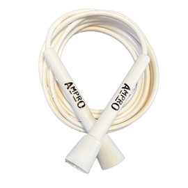 AMPRO Adjustable Speed Skipping Rope - White Original Ampro Jump Rope/Skip/Skill/Training/Exercise/Best Value Money Can Buy