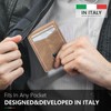 GSOIAX Men's Slim Wallet Leather Carbon Fiber RFID Blocking Simple