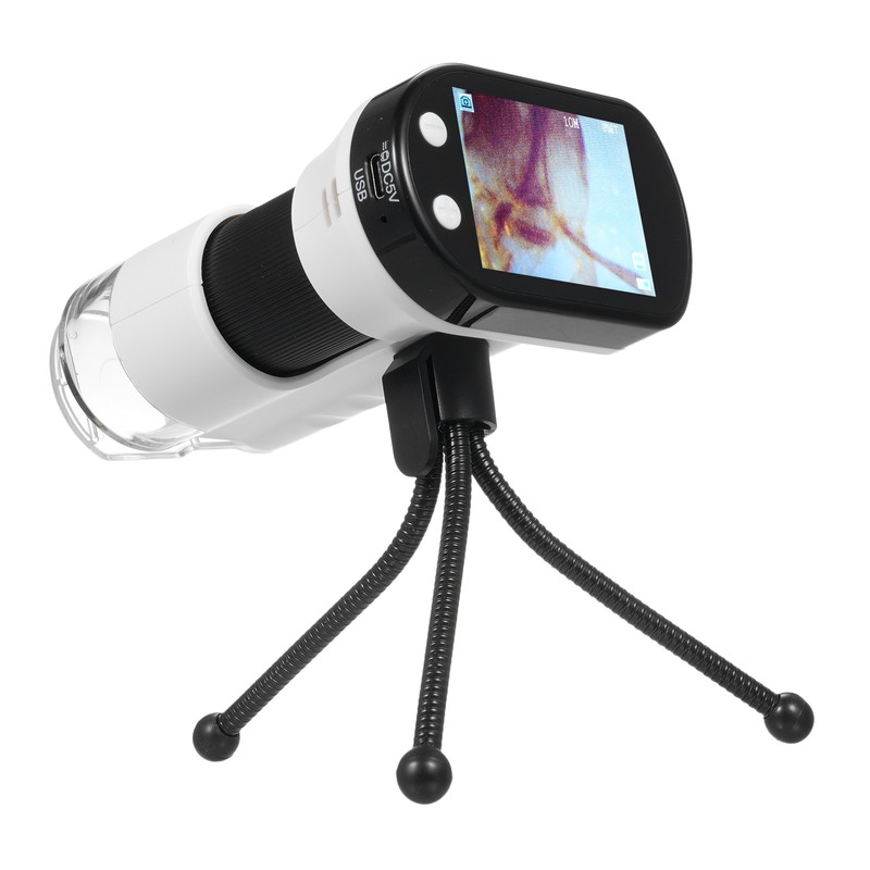 Portable Digital Microscope Rechargeable Pocket Microscope with 2.4-Inch LCD Screen