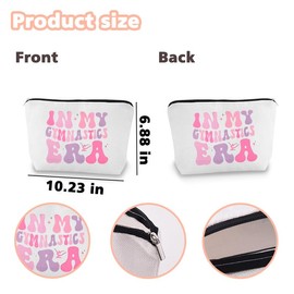 Pliwcas Gymnastic Makeup Bag for Women Girls Gymnastics Birthday Gifts for Girls Daughter in My Gymnast Era Christmas Gift for Gymnastics Lovers Gifts for Teens Gymnastic Cosmetic Bag for Girl