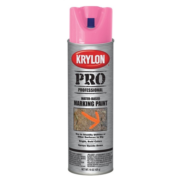Krylon K07323007 Fluorescent Pink Water Based Marking Paint - 15