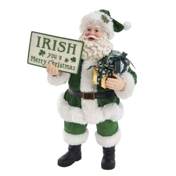 Kurt S. Adler 10.5-Inch Fabriché Musical Irish Gift Box and