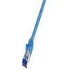 LogiLink C6A016S RJ45 CAT 6a S/FTP 0.25 m Blue Pack