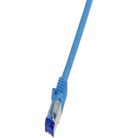 LogiLink C6A016S RJ45 CAT 6a S/FTP 0.25 m Blue Pack of 1