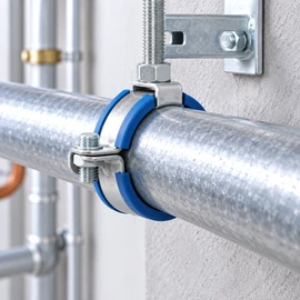 Round Pipe Clamp for PPR PVC Tubes – Secure Suspension Holder in 20/25/32/40/50/63mm OD Sizes for Plumbing