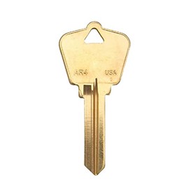 ILCO AR4-BR Arrow Cylinder Lock Key Blank - 6 Pin or Disc Natural Brass, 2 Price Group