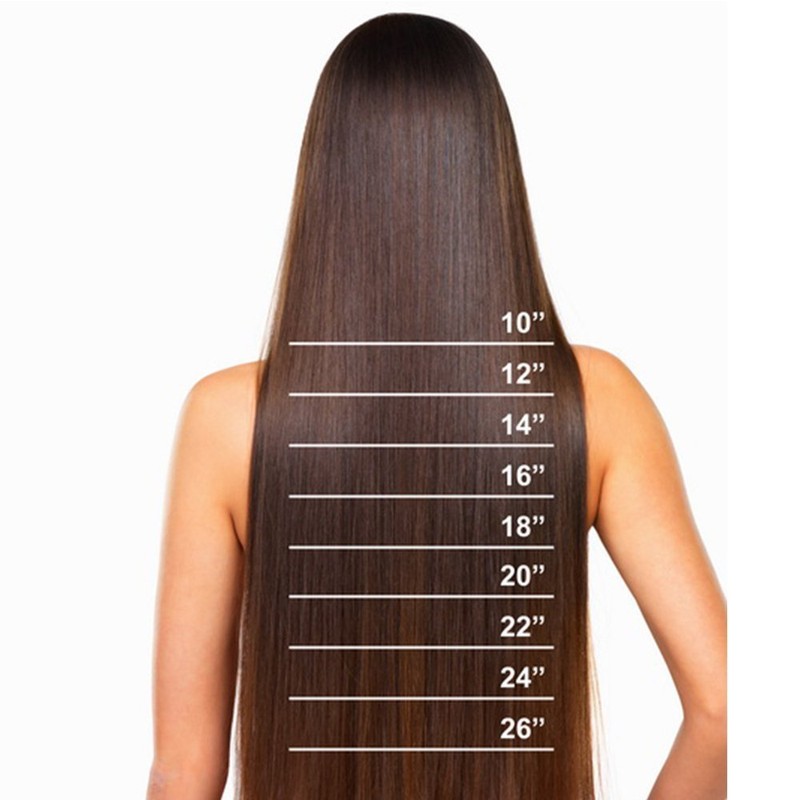 Clip-in hair extensions, 8 wefts like real hair, straight