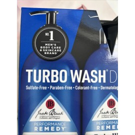 Jack Black Turbo Wash Energizing Cleanser for Hair & Body - 2 Pack - Total 32OZ