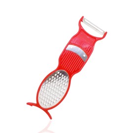 3 in 1 Multi-Purpose Vegetable Peeler/Slicer/Grater - Stainless Steel Tool for Kitchen - Ideal for Carrots, Cheese, Ginger, Potato, Garlic - Easy Peeling, Slicing and Grating Multicolour