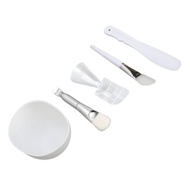 Juego de Herramientas para Mascarillas Faciales 5 en 1, Cepillo de Silicona, Cerdas Suaves, Tazón para Mezclar, Espátula, Taza Medidora, para Máscara 