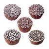 Royal Kraft Indian Designs Flowers and Mandala Wooden Stamp for