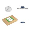 sourcing map 50Pcs #6-32 Nylon Insert Hex Lock Nuts, 304