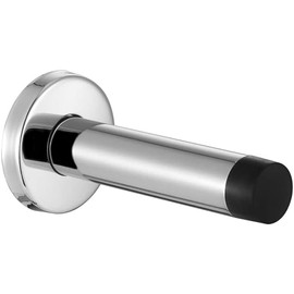 Chrome Stainless Steel Door Stopper with Black Tip – Soft Closing