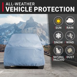 iCarCover 30-Layer Premium Truck Car Cover Waterproof All Weather | Rain Snow UV Sun Protection Full Car Covers | Chevy C/K 1500, 2500, 3500, Silverado 1500, Ram, Sierra, Size T78 (See Size Chart)