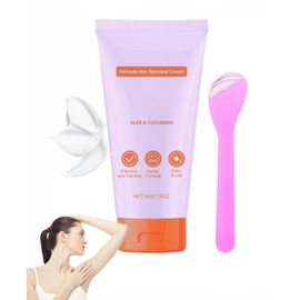 Bye Bye Bush Hair Removal, Gentle Formula Pubic Hair Removal Cream with Spatula Applicator, Fast & Painless Intimate Hair Removal Cream(1pcs)