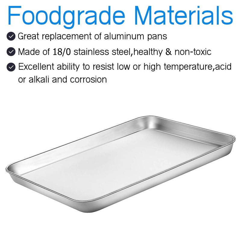 Cookie Sheet Baking Sheet Set of 3, Bastwe Commercial Grade
