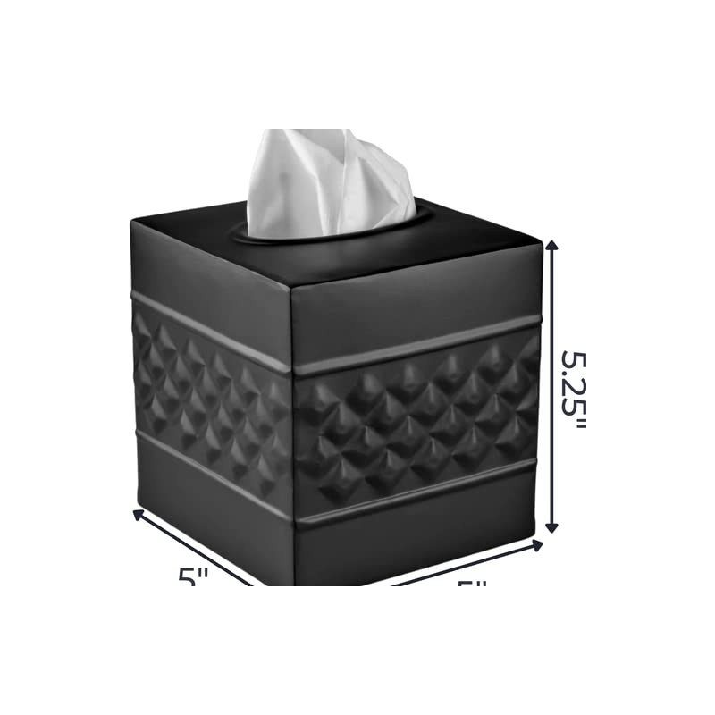 Monarch Abode Handcrafted Tissue Box Square Cover Holder and Dispenser,