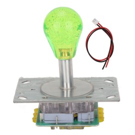 Kafuty-1 Arcade Joystick Kit,LED Arcade Illuminated Joystick,Fully Automatic LED Colorful Illuminated Joystick,5 Pin Oval Crystal Arcade Joystick for Arcade Gaming