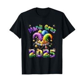 Happy Mardi Gras Carnival Mardi Gras 2025 Jester Design T-Shirt