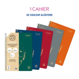 Clairefontaine - Ref 68406C - Forever 100% Recycled Wirebound Notebook (120 Pages) - A4 Size, Lined Rulings, Detachable Pages, 90gsm White Recycled Paper - Green Cover