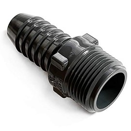 3/4 Inch PVC Hose Connector - 3/4 Inch Insert x 3/4 Inch MNPT Hose Barb Fitting - Garden Hose Fittings - Hose Barb Fittings - Barbed Connector Hose Adapter Fitting For Water Hose