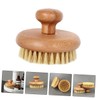 WOONEKY Round Handle Bath Brush Electric Shower Cleaning Brush Portable