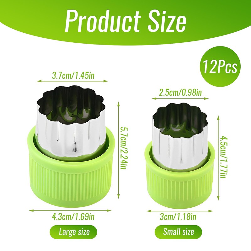 Sandwich Cutters for Children, 12 Pcs Stainless Steel Vegetable Fruit