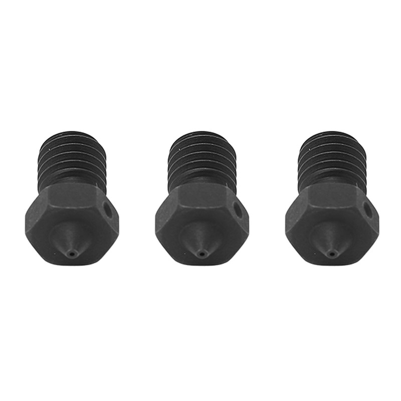 3 Pcs 3D Printer Nozzle 0.4mm M6x12.5mm High Temperature Resistance