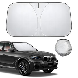 SIGANDG Sun Protection Car Windscreen Sun Shade for Windscreen Sun Protection Cover Front for Car Windscreen Heat Insulation and UV Protection (L: 145 x 80 cm)