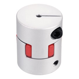 sourcing map Aluminum Shaft Coupling 6mm to 8mm Flexible Spider Coupling L50mm x D40mm Coupler Jaw Spider Shaft Joint Connector for 3D Printers DIY Encoder CNC Router Milling Machine