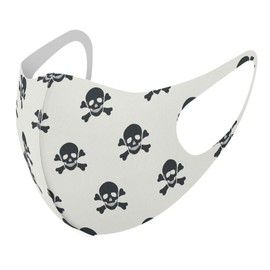 Sumakore 011700 Design Mask, 2 Piece Set, Polyester, Washable, Cloth Mask, Unisex, Skull Pattern,