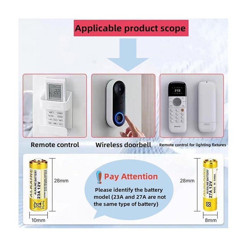 QLQXQTy 10PACK 23a A23 23A 23AE Alkaline Battery 12V