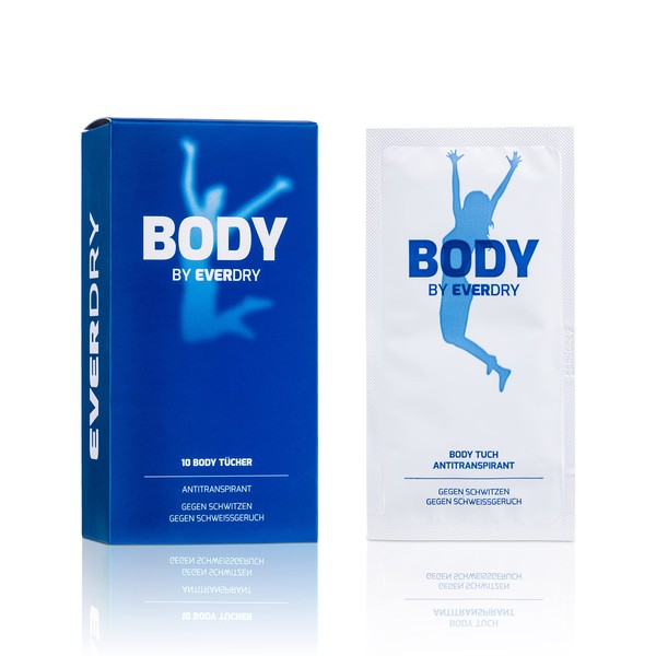 EVERDRY Antiperspirant Body Wipes, Pack of 10, Ideal for Travelling,