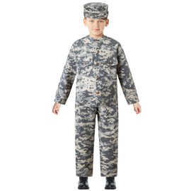 PROMOTED TO BIG SISTER Soldier Military Costumes Army Costume for Boys (7-8 Years)