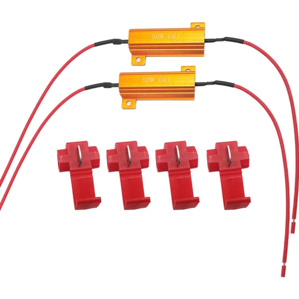 HooMoo 12V 50W6Ω 2pcs Gold LED Turn Signal Resistor Hifra