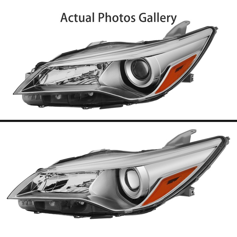 Pair Headlight Assembly Set For 2015 2016 2017 Toyota Camry