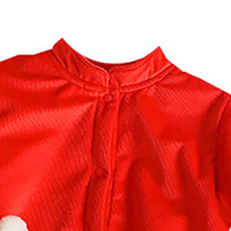 Chinese New Year Baby Romper Cotton Vintage Coil Buckle Festive