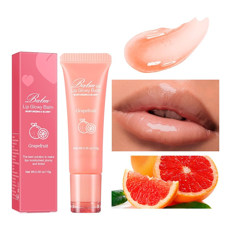 Vawolecy Lip Glowy Balm, Lip Balm for Dry, Cracked Lips,
