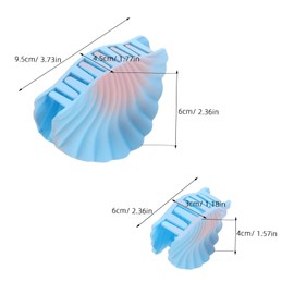 IWOWHERO 2 Sets Summer Ocean Shell Hair Claw Clips for Women and Gradient Seashell Jaw Clips Stylish Multi Color Hair Accessories for Secure Hold and Cool Beach Look