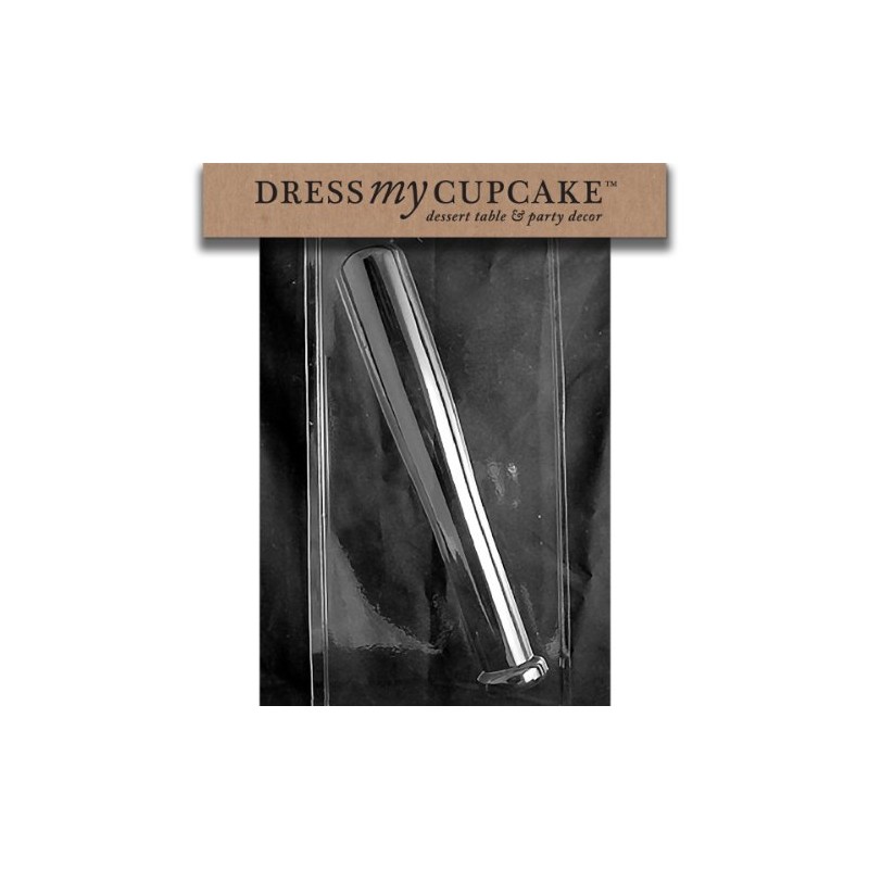 Dress My Cupcake Chocolate Candy Mold, Baseball Bat-Flat Back