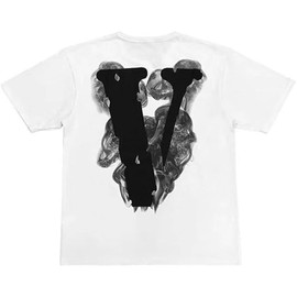 Fashion Men's Short Sleeved T-Shirt V Letter Printed Tops Casual Couple T-Shirt Hip Hop Short Sleeved Tops