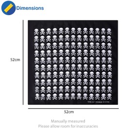 Mini skulls Bandana Black Head Scarf Headbands Handkerchief Biker Cotton Bib Party Face Covering Headwear For Motorcycling Mens Womens Unisex