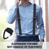 Mens Suspenders Hidden Suspenders for Men Heavy Duty Adjustable Elastic