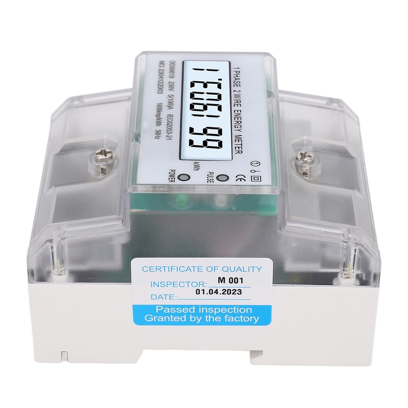 Digital Energy Meter 1 Phase 2 Wire KWh Electricity Wattmeter