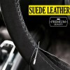 XUKEY Suede Steering Wheel Cover Leather anti-slip Stitch on 15