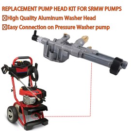 Mactoom Pressure Washer Pump Head Assy Compatible with AR42940 AR Pump-SRMW2.2G26/RMW2.2G24 Pressure Washer Pump Head AR43061 AR42940 AR42518