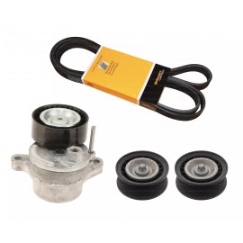 INA / GATES / CONTINENTAL Drive Belt Kit with Tensioner & Idler Pulleys OEM for Mercedes E350 GLK350 ML350